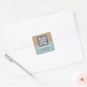 Creëer een scanbare QR-code | Modern retouradres Vierkante Sticker (Envelop)