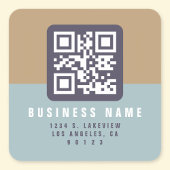 Creëer een scanbare QR-code | Modern retouradres Vierkante Sticker