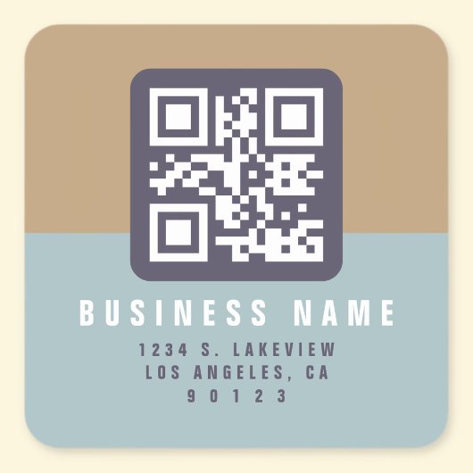 Creëer een scanbare QR-code | Modern retouradres Vierkante Sticker