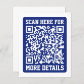 Creëer een scanbare QR-code | Navy Blue (bewerkbaa (Voorkant / Achterkant)