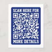 Creëer een scanbare QR-code | Navy Blue (bewerkbaa (Voorkant)
