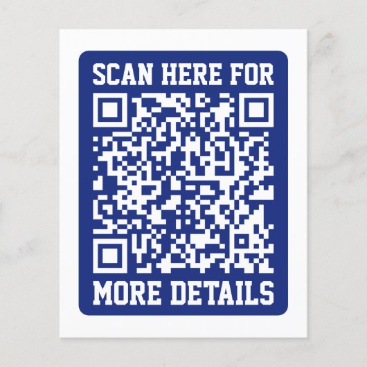 Creëer een scanbare QR-code | Navy Blue (bewerkbaa (Voorkant)