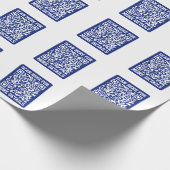 Creëer een scanbare QR-code | Navy Blue (bewerkbaa Cadeaupapier (Hoek)