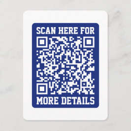 Creëer een scanbare QR-code | Navy Blue (bewerkbaa Informatiekaartje