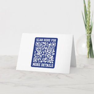 Creëer een scanbare QR-code   Navy Blue (bewerkbaa Kaart