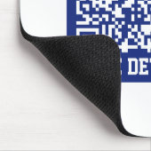 Creëer een scanbare QR-code | Navy Blue (bewerkbaa Muismat (Hoek)