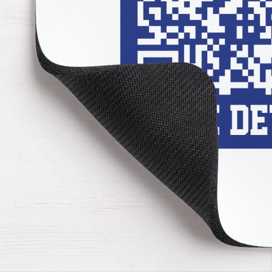 Creëer een scanbare QR-code | Navy Blue (bewerkbaa Muismat (Hoek)