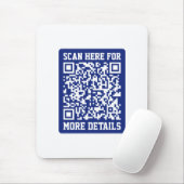 Creëer een scanbare QR-code | Navy Blue (bewerkbaa Muismat (Met muis)