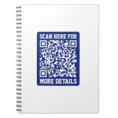 Creëer een scanbare QR-code | Navy Blue (bewerkbaa Notitieboek (Voorkant)