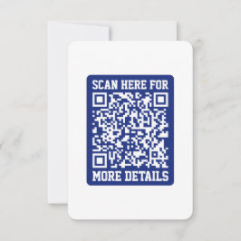 Creëer een scanbare QR-code | Navy Blue (bewerkbaa Notitiekaartje