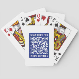 Creëer een scanbare QR-code | Navy Blue (bewerkbaa Pokerkaarten