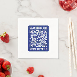 Creëer een scanbare QR-code | Navy Blue (bewerkbaa Servet