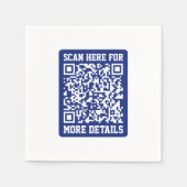 Creëer een scanbare QR-code | Navy Blue (bewerkbaa Servet (Voorkant)