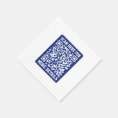 Creëer een scanbare QR-code | Navy Blue (bewerkbaa Servet (Hoek)