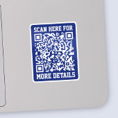 Creëer een scanbare QR-code | Navy Blue (bewerkbaa Sticker