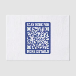 Creëer een scanbare QR-code | Navy Blue (bewerkbaa Tissuepapier