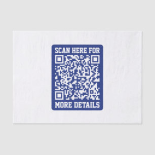 Creëer een scanbare QR-code   Navy Blue (bewerkbaa Tissuepapier