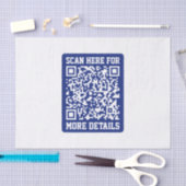 Creëer een scanbare QR-code | Navy Blue (bewerkbaa Tissuepapier (Craft)