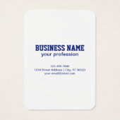 Creëer een scanbare QR-code | Navy Blue (bewerkbaa Visitekaartje (Achterkant)