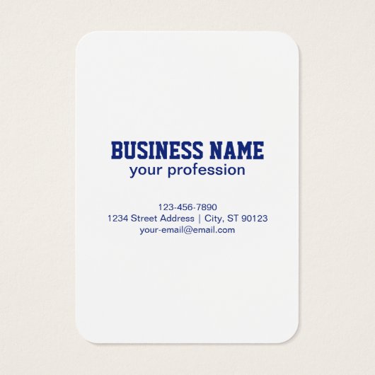 Creëer een scanbare QR-code | Navy Blue (bewerkbaa Visitekaartje (Achterkant)