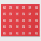 Creëer een scanbare rode (bewerkbare) QR-code Cadeaupapier (Vlak)
