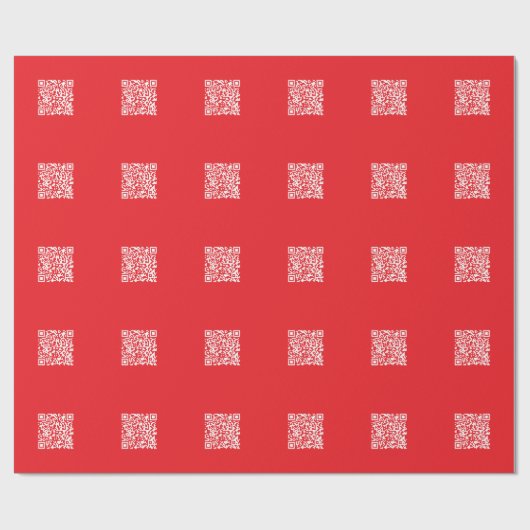 Creëer een scanbare rode (bewerkbare) QR-code Cadeaupapier (Vlak)