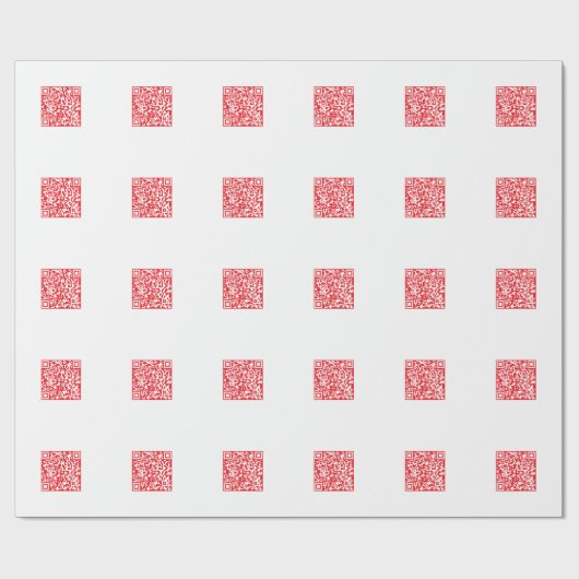 Creëer een scanbare rode (bewerkbare) QR-code Cadeaupapier (Vlak)