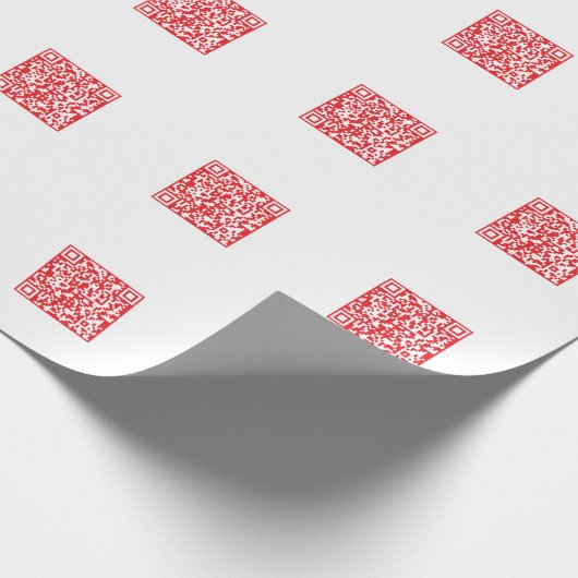Creëer een scanbare rode (bewerkbare) QR-code Cadeaupapier (Hoek)