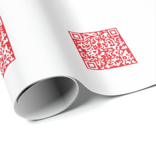 Creëer een scanbare rode (bewerkbare) QR-code Cadeaupapier (Rol Hoek)