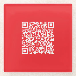 Creëer een scanbare rode (bewerkbare) QR-code Glazen Onderzetter