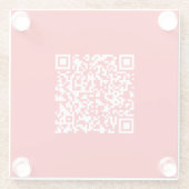 Creëer een scanbare rode (bewerkbare) QR-code Glazen Onderzetter (Achterkant)
