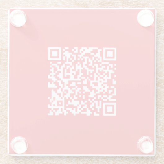 Creëer een scanbare rode (bewerkbare) QR-code Glazen Onderzetter (Achterkant)