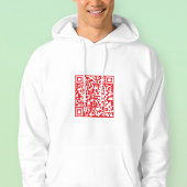 Creëer een scanbare rode (bewerkbare) QR-code Hoodie