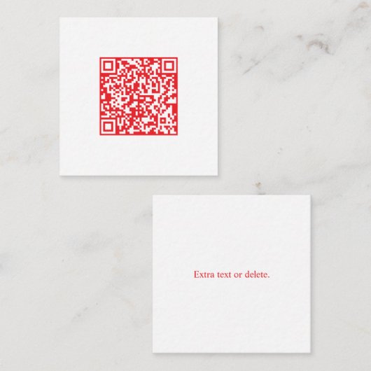 Creëer een scanbare rode (bewerkbare) QR-code Informatiekaartje (Voorkant / Achterkant)