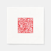 Creëer een scanbare rode (bewerkbare) QR-code Servet (Voorkant)