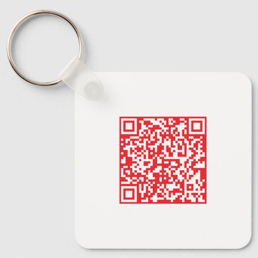 Creëer een scanbare rode (bewerkbare) QR-code Sleutelhanger (Voorkant)