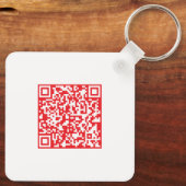 Creëer een scanbare rode (bewerkbare) QR-code Sleutelhanger (Achterkant)