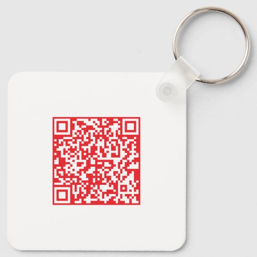 Creëer een scanbare rode (bewerkbare) QR-code Sleutelhanger (Achterkant)