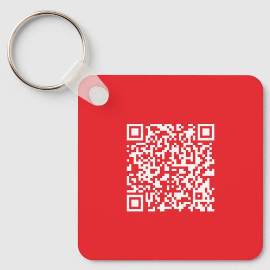 Creëer een scanbare rode (bewerkbare) QR-code Sleutelhanger (Voorkant)