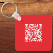 Creëer een scanbare rode (bewerkbare) QR-code Sleutelhanger (Voorkant)