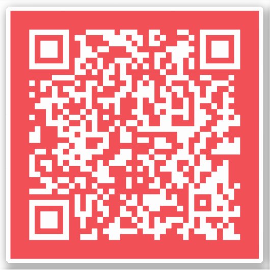 Creëer een scanbare rode (bewerkbare) QR-code Sticker (Voorkant)