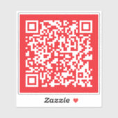 Creëer een scanbare rode (bewerkbare) QR-code Sticker (Vel)