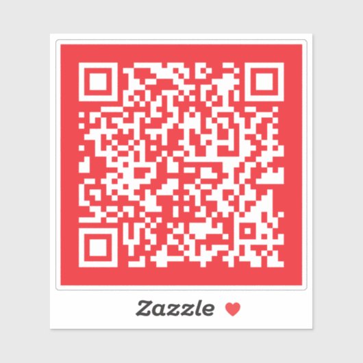Creëer een scanbare rode (bewerkbare) QR-code Sticker (Vel)