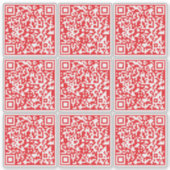 Creëer een scanbare rode (bewerkbare) QR-code Sticker (Voorkant)