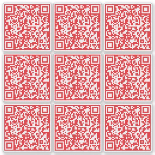 Creëer een scanbare rode (bewerkbare) QR-code Sticker (Voorkant)