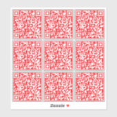 Creëer een scanbare rode (bewerkbare) QR-code Sticker (Vel)