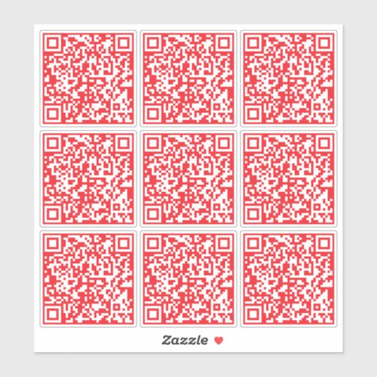 Creëer een scanbare rode (bewerkbare) QR-code Sticker (Vel)