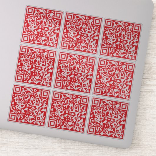 Creëer een scanbare rode (bewerkbare) QR-code Sticker (Detail)
