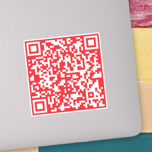 Creëer een scanbare rode (bewerkbare) QR-code Sticker