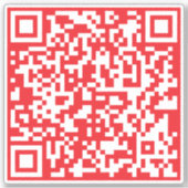 Creëer een scanbare rode (bewerkbare) QR-code Sticker (Voorkant)